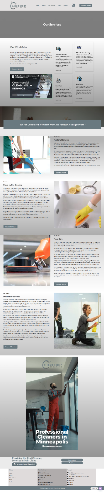 Kleemu services screenshot